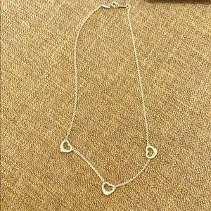 Tiffany Elsa Paretti triple open heart necklace